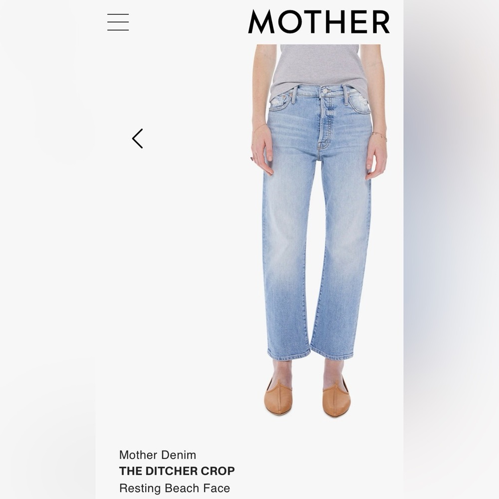 MOTHER denim 
The Ditcher Crop
Size 27
Resting Beach Face Wash